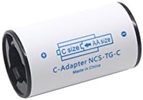 Адаптер за батерии за батерии, адаптер за конвертор на батеријата AA до C, адаптер за батерија со големина на големина C
