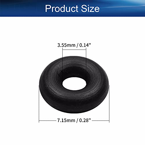 Беттомшин 10 парчиња нитрилна гума О-прстени, 7,15мм ОД 3,55мм ID 1,8 мм ширина, метричка заптивка за заптивка за заптивка за заптивка за заптивка за заптивка за заптивка з?