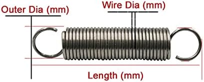 Амбајз метална затегнување на затегнување 1 парчиња затегнување на затегнување Дијаметар на жица од 3,5мм Надворешен дијаметар 38мм должина 100мм-500мм 65мн челичен мат?