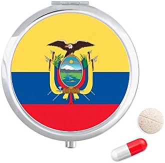 Национално Знаме На Еквадор Јужна Америка Кутија За Таблети Џебна Медицина Кутија За Складирање Контејнер Диспензерот