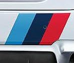 Euroactive BMW Oem Перформанси F10 M5 Предна &засилувач; Задна Три Боја М Лента Налепница Постави Нови