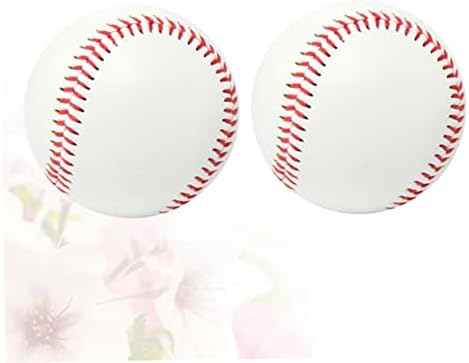 Clispeed 2 парчиња занает за жени кожа покриени топки кожа покриени меки топки Спортски гумени бејзбол рачно изработени бејзбол бејзбол тренинг
