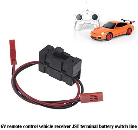 Вклучен/исклучен прекинувач за приемник на автомобили 2 парчиња со JST конектор 6V одговара за HSP 1/10 1/8 нитро електричен далечински