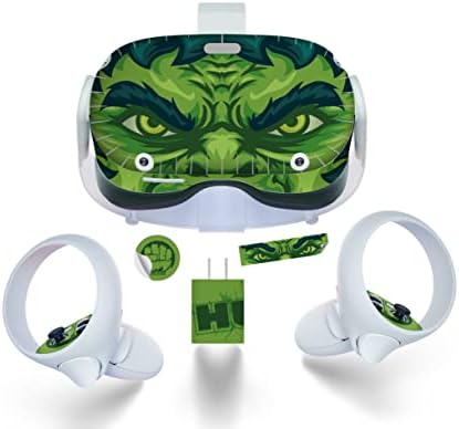 Неверојатен Зелен Ѕвер ВР Кожата Заврши Налепница За Oculus Потрагата 2 VR Слушалки-Лесен за инсталирање Налепници За Мета Потрагата 2 VR2