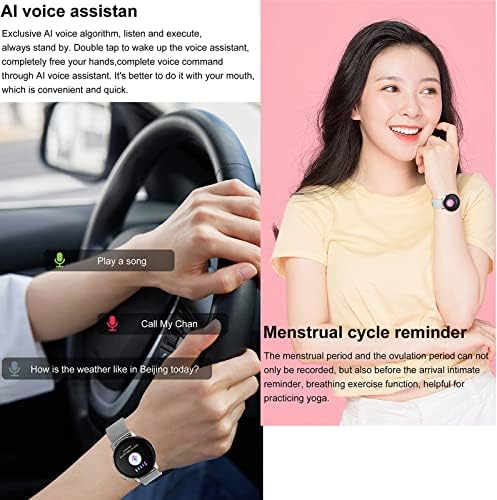 DROOS Smartwatch За android iOS Со 1.36 Цел Екран, Bluetooth Повик, GPS Песна, Стоперка, Педометар За Контрола На Музика, IP68 Водоотпорен