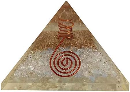 Sharvgun Extra large opalite камен оргонит пирамида за лекување кристал генератор 65-75мм