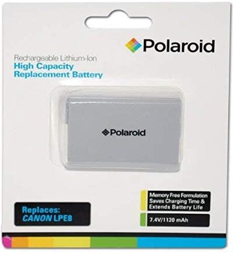 Polaroid со висок капацитет Canon LPE8 батерија за замена на литиум