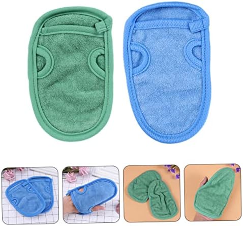 Fomiyes 2 парчиња ексфолирачки ракавици за тело за крпи за крпи за тело за чистење на тело чистење бања лоофах бања мит, тело чистач на ракавици
