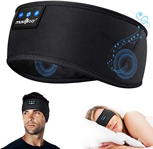 Музикозни Слушалки За Спиење Bluetooth Лента За Глава, Безжични Слушалки За Спиење Маска Слушалки Вградени HD Звучници За Странични Прагови