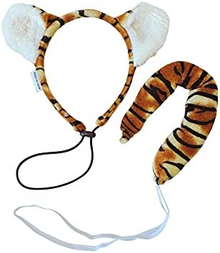 Midlee Tiger Dog Costume Geadband и опашка- голема