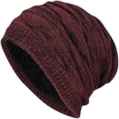 Плишани капи за возрасни руно наредени потопло скијачки капа на черепот Клип плетенка унисекс капчиња капи за капа за ладно време