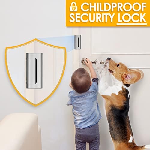 Засилување на вратата Заклучи Домашна безбедност - Врати брави за деца безбедност на деца, безжичен чувар на вратата со 3 Престанете