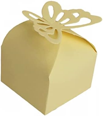 ZJHYXYH 50pcs Облик На Хартија Корист Подароци Бонбони Кутии Виткање САМ Свадба Роденден Материјали
