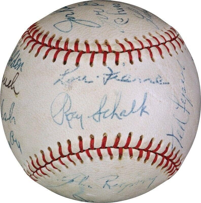 Ед Волш Црвениот Фабер Реј Шалк Чикаго Легендите На Вајт Сокс Хоф Потпишаа Бејзбол ЈСА - Бејзбол Со Автограм