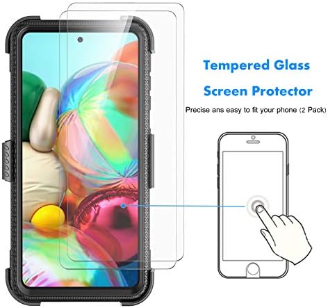 Njjex Солиден Случај За Samsung Galaxy A71 5G, За Galaxy A71 Случај + Калено Стакло Заштитник На Екранот [2 Пакет], [Nbeck] Shockproof Тешки
