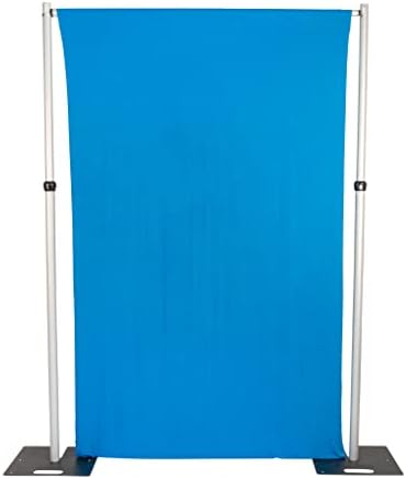Spandex 4-насочен заднината на фотографијата со задникот за позадини w/4 џебови за шипки за истегнување и лесна 14ft x 60 аква сина боја