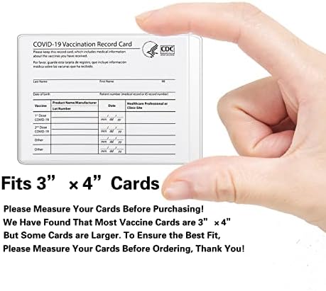 Mljsh 3-Пакет Носителот Вакцина Картичка Гребење-Доказ, Цдц Вакцинација Картичка Заштитник 4 € 3 Инчи, Имунизација Вакцинираат