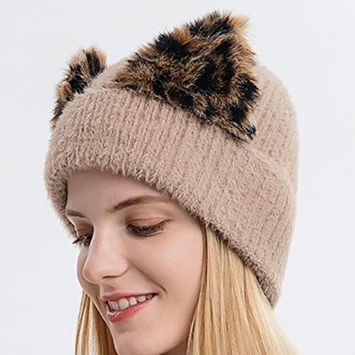 Зимска капа на Кангки, женски капа од цртани уши декорација меки топло зимско гравче за отворено