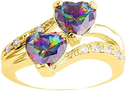 Прсти прстени за женски женски виножито венчален прстен девојки вечен ангажман прстен за жени двојно срце ветувачки прстени бохо