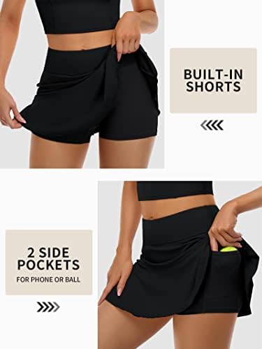 Тениски фустани со атрако 2 парчиња за жени атлетски тренинзи фустан со шорцеви и џебови
