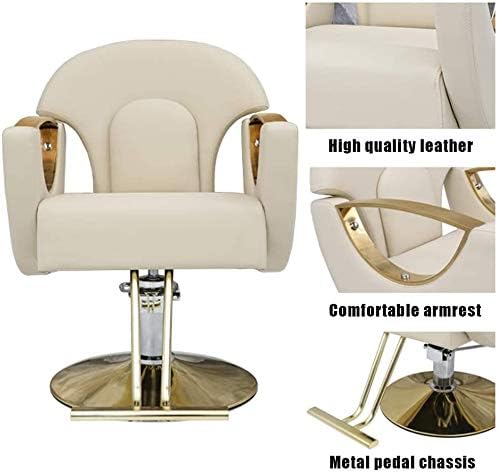 WFYW Класичен салон стол за стилист за коса од берберница, рејтинг бербер стол за сечење столици салон опрема хидраулична бербер