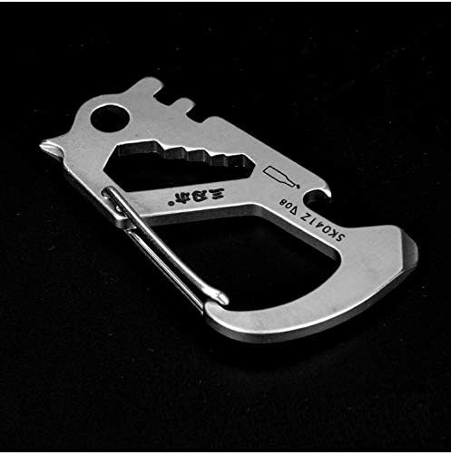 Sanrenmu дизајниран карабинер за клучеви, ланец на клучеви со клучеви, додаток за автомобили, додаток на отворено, отворач за шишиња
