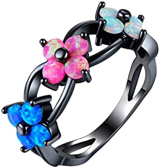 2023 Нов гроздобер Исклучителен цвет дами прстен Опал циркон прстен за венчавки накит подароци бременост прстен за прст