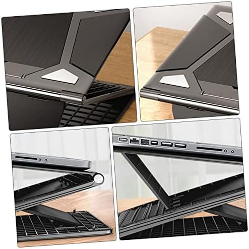 SOLUSTRE 1PC лаптоп за ладење Стенд на компјутер, држач за лаптоп, преносен десктоп штанд легура лаптоп монтиран преносен лаптоп