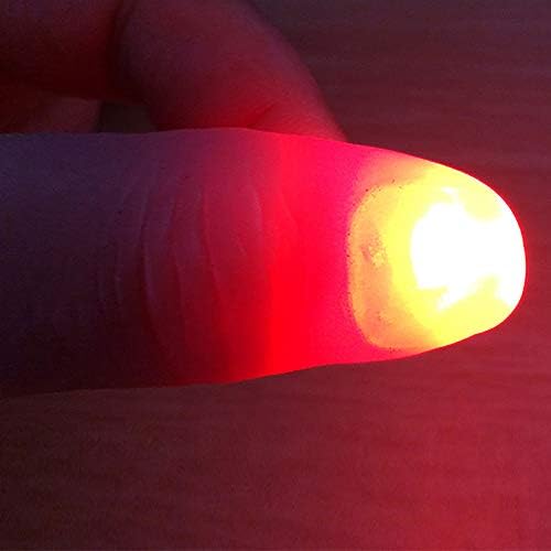 Baishitop 2 парчиња Нови LED прстени со предводени прсти Сјај цврста боја Тенки магични прсти што трепкаат прсти играчки