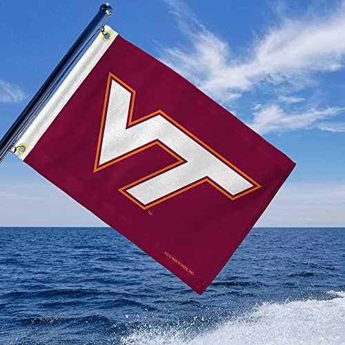 Вирџинија Техника Хокис 12 „Х 18“ знаме - знаме за голф количка