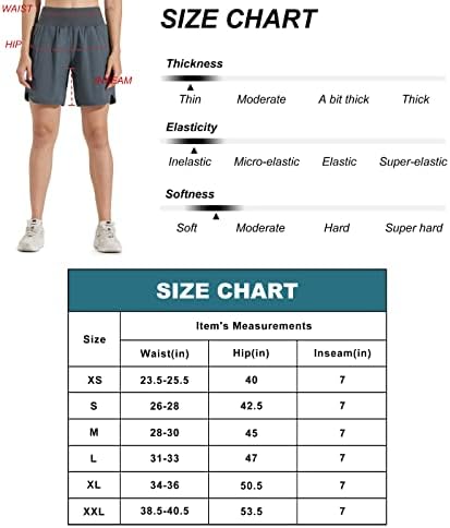 Атлетик за жени со 7 -тина 7 “со долги шорцеви со лагер со висока половината Брзо суво спортско вежбање спортски шорцеви со џебови со патенти
