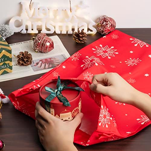 Флорасеа 3 Спакувајте 20х16 инчи Божиќни Големи Памучни Торби За Подароци Со Врвки За Влечење, Торби за подароци За Празнична Ткаенина За Повеќекратна