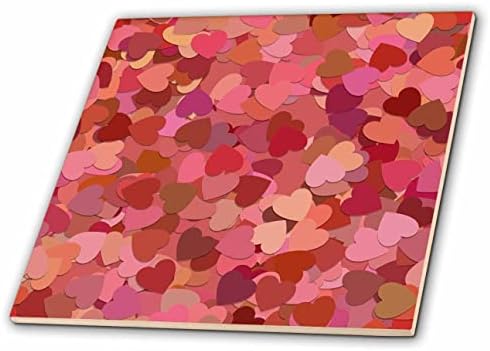 3дроза Розова, Праска, Црвена Слика На Хартија Слоевити Срца Шема-Плочки