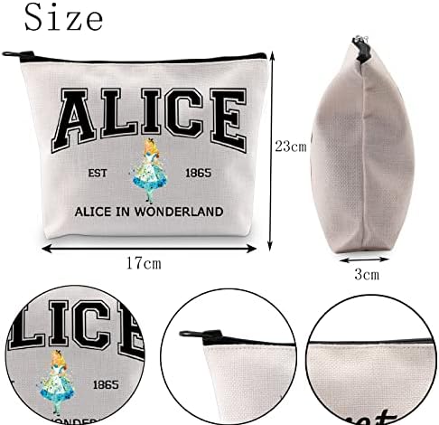 Pofull Алис Бајки Подарок Алис Љубовник Шминка Торба Со Патент За Пријатели Земјата На Чудата Тема Подарок