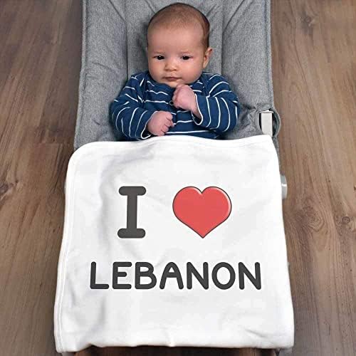 Азиеда „Јас го сакам лебанот“ памучно бебе ќебе / шал
