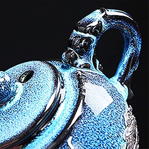 Орета позлатена сребрена печка станува сет на ретро керамички чај во кинески стил, керамички чајник, сет за чај за домаќинства