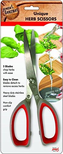 Ножици на билки, уникатен дизајн со 5 не'рѓосувачки челик, лесен за чистење на лопати, најдобар прибор за кујнски гаџети за свежо сечење