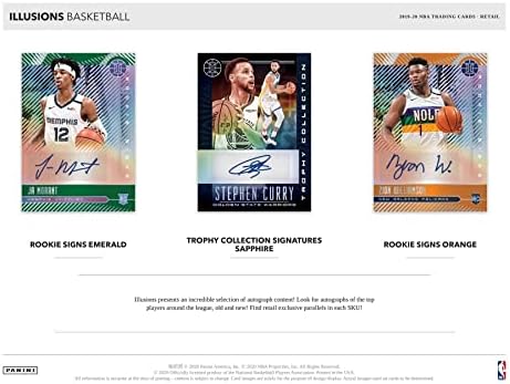 2019-20 Панини илузии автентични фабрички запечатени кошаркарски пакувања - Обидете се за картичките за дебитантски картички