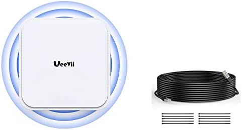 Ueevii UAP66 WiFi 6 Пристапна Точка,2.4 G&засилувач;5.8 G БЕЗЖИЧЕН ТАВАНОТ АП СО 48v По Инјектор&засилувач; Ueevii Мачка 7 Отворен Етернет