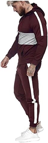Bmisegm mens одговара голема и висока џемпер со џемпер на врвни панталони за спојување на костуми за мажи, спортски печати есенски
