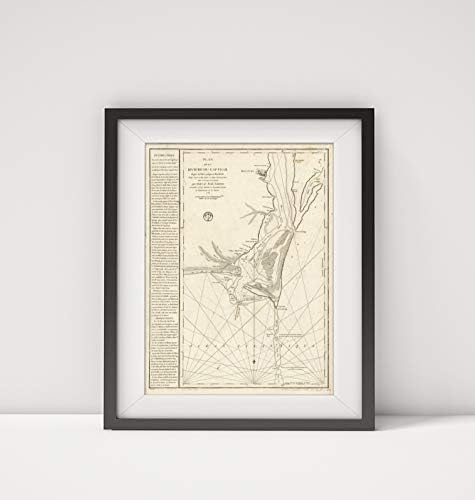 1780 мапа | Полуостров Кејп Страв | Кејп Страв Река Естуар | Кејп Страв Река Естуар Н.Ц | Наутички