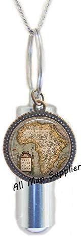 Мода Кремирање Урн Ѓердан, Африка Антички Мапа Урн, Африка мапа Кремирање Урн Ѓердан Африка Мапа Урн, африка мапа накит, Африка