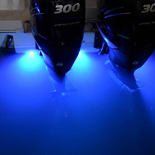 Lumitec осветлување 101511, LED подводна светлина, Seablaze Quattro Подводна светлина, двојна боја бела/сина и морска храна X2 Подводна