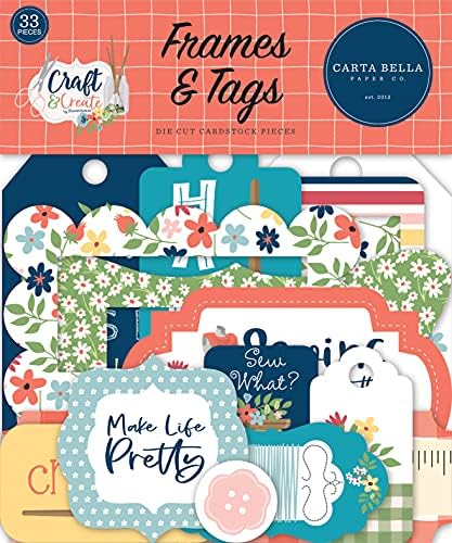 Carta Bella Paper Company Craft & Create Frames & Tags Ephemera, Multi