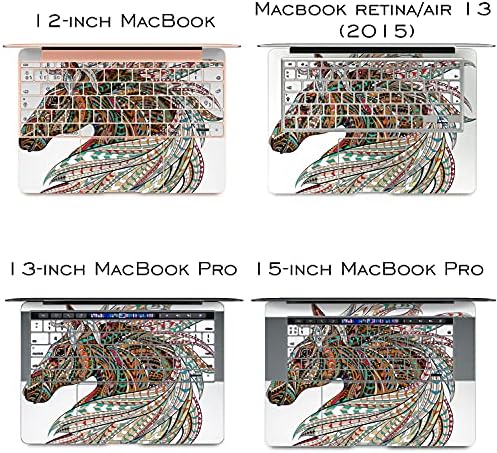 Лекс алтернативен винил кожа компатибилен со MacBook Air 13 Inch Mac Pro 16 Retina 15 12 2020 2019 2018 племенско коњско животно насликано разнобојно етнички мажи печати лаптоп за покрива?