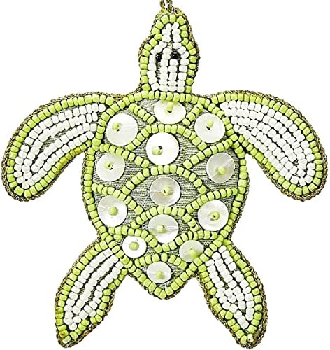 Орнаменти од свилена морска желка за новогодишна елка, украси на наутички океански живот, декор на крајбрежната плажа - Карибите сина