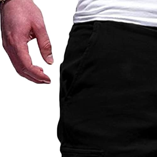 Маифу-ГJ машка еластична половината на половината шорцеви случајни опуштени мулти џебови кратки лесни воени панталони на отворено