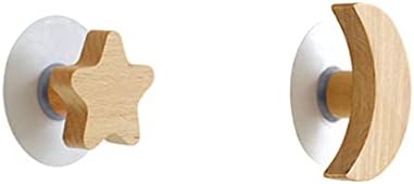 Cabilock Wallид монтирани куки 2 парчиња дрвени wallидни куки рустикални дрвени куки тешка облека кука капа за решетки за висечки крпи за бања