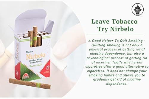 Nirbelo Хербална цигара тутун бесплатно и никотин бесплатно за откажување од пушење и алтернативни 100 цигари на природата - пакет