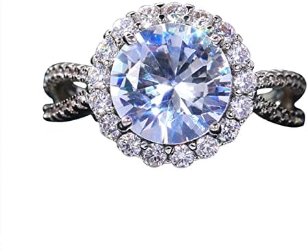 Z Накит мода женски цирконија Блинг дијамантски ангажман венчален прстен за мажи и женски подароци